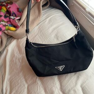Prada Black Nylon Shoulder Bag